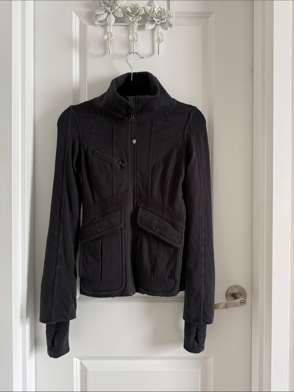 lululemon athletica Black Utility Zip-Up Jacket with Flap Pockets